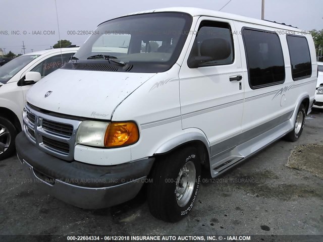 2B6HB11ZXXK519182 - 1999 DODGE RAM VAN B1500 WHITE photo 2