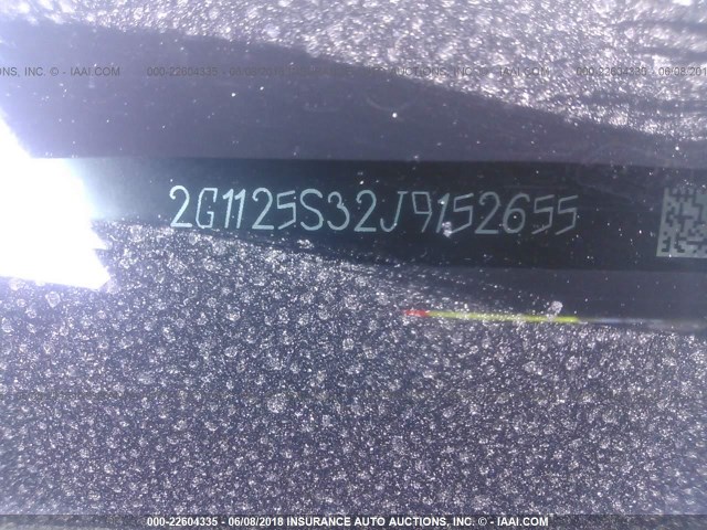 2G1125S32J9152655 - 2018 CHEVROLET IMPALA PREMIER შავი ფოტო 9