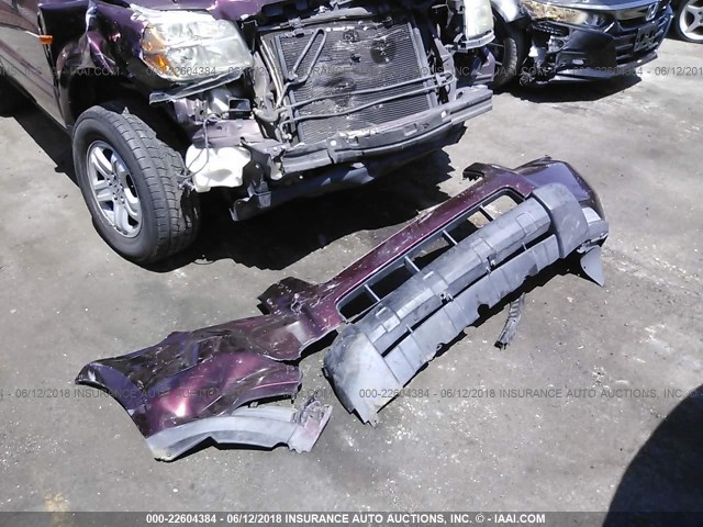 5FNYF28117B019730 - 2007 HONDA PILOT LX MAROON photo 6