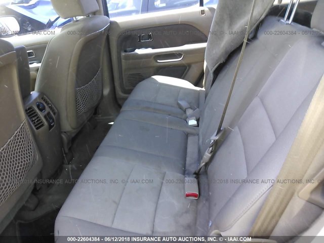 5FNYF28117B019730 - 2007 HONDA PILOT LX MAROON photo 8