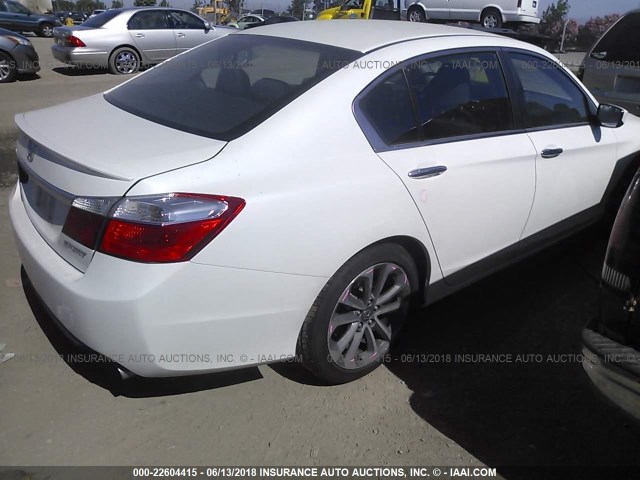 1HGCR2F51EA110088 - 2014 HONDA ACCORD SPORT WHITE photo 4