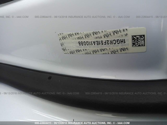 1HGCR2F51EA110088 - 2014 HONDA ACCORD SPORT WHITE photo 9