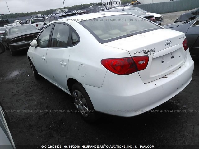 KMHDU46D88U411752 - 2008 HYUNDAI ELANTRA GLS/SE/LIMITED WHITE photo 3