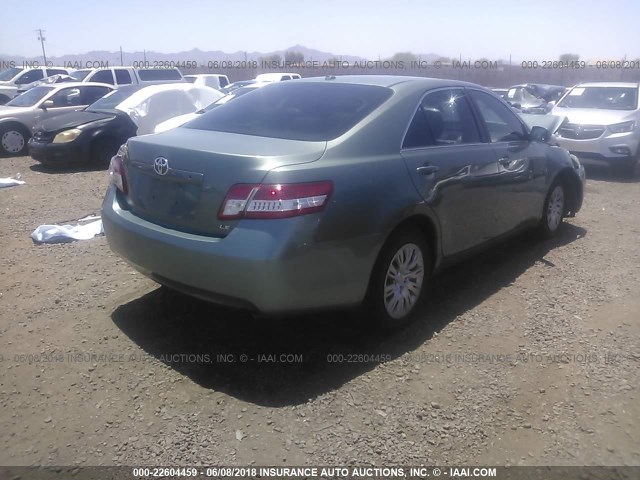4T1BF3EK1BU707974 - 2011 TOYOTA CAMRY SE/LE/XLE TURQUOISE photo 4