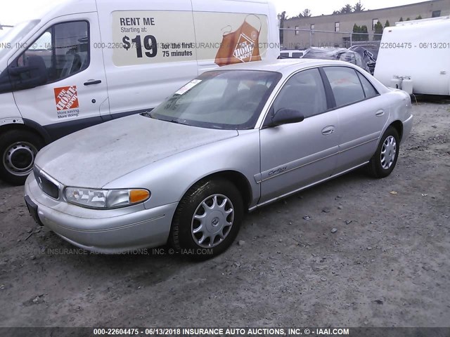 2G4WS52J2Y1355979 - 2000 BUICK CENTURY CUSTOM GRAY photo 2