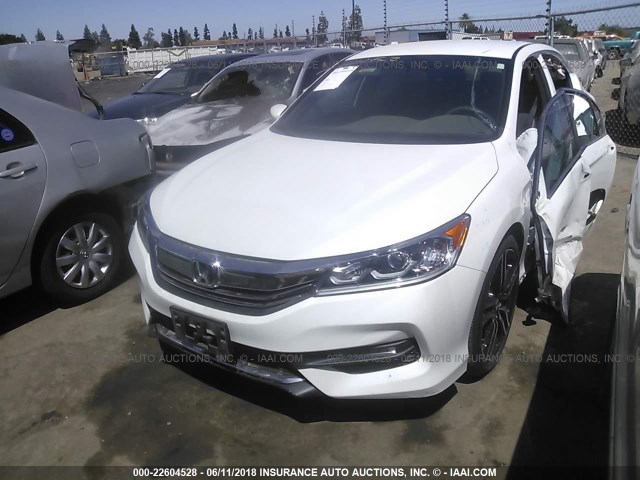 1HGCR2F58GA017782 - 2016 HONDA ACCORD SPORT WHITE photo 2