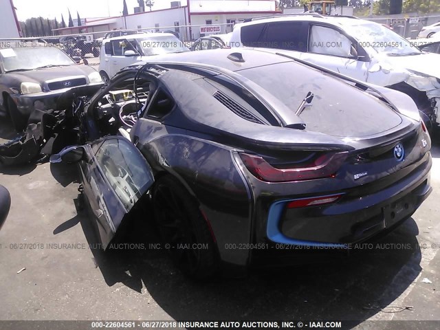 WBY2Z2C51FV392983 - 2015 BMW I8 BLACK photo 3