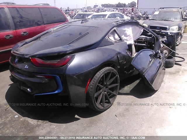 WBY2Z2C51FV392983 - 2015 BMW I8 BLACK photo 4