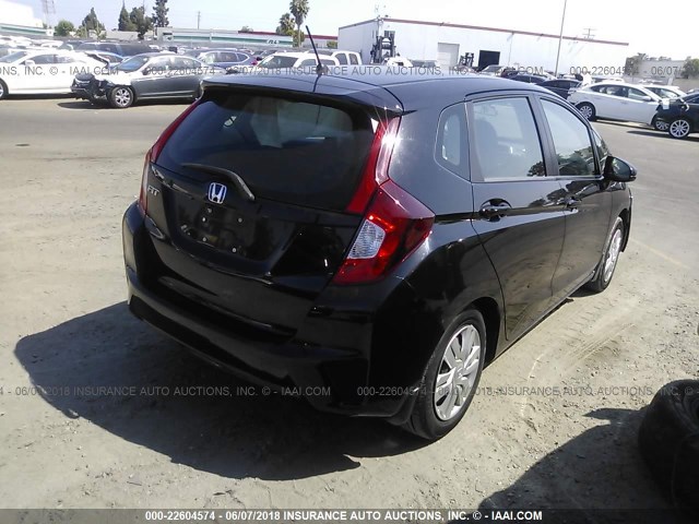 3HGGK5H55FM714218 - 2015 HONDA FIT LX BLACK photo 4