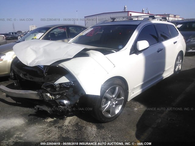 JH4CW2H5XEC000129 - 2014 ACURA TSX WHITE photo 2