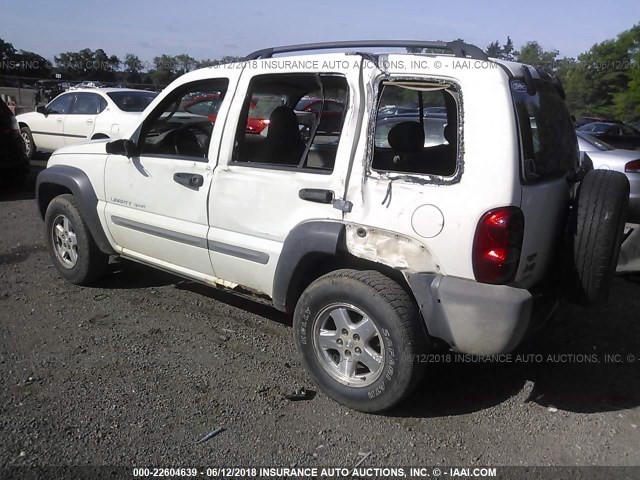 1J4GL48K33W529084 - 2003 JEEP LIBERTY SPORT/FREEDOM თეთრი ფოტო 3