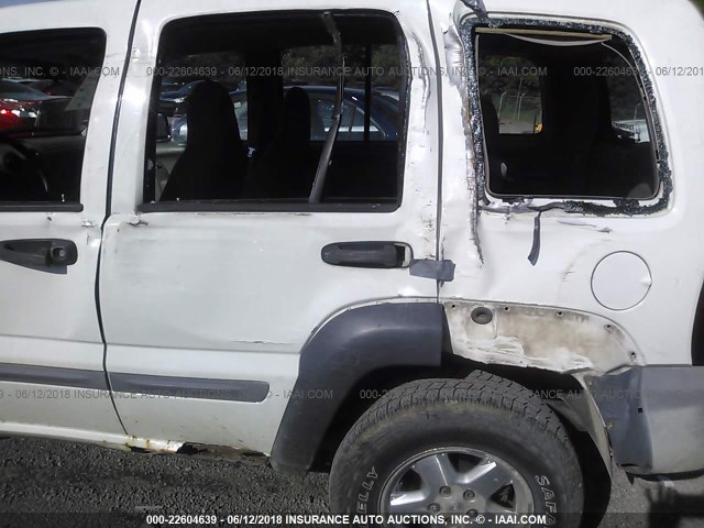 1J4GL48K33W529084 - 2003 JEEP LIBERTY SPORT/FREEDOM თეთრი ფოტო 6