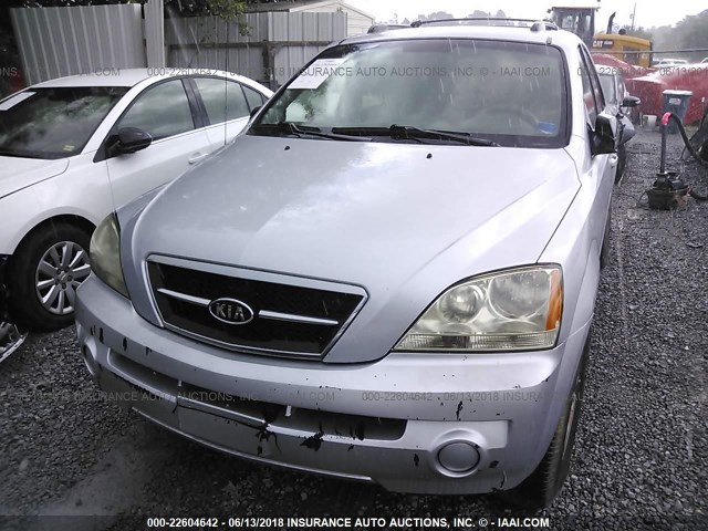 KNDJD733065540063 - 2006 KIA SORENTO EX/LX SILVER photo 6