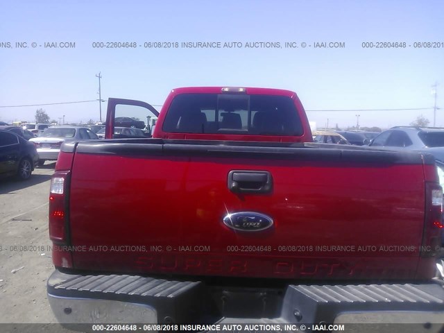 1FT8W3BT0BEB31767 - 2011 FORD F350 SUPER DUTY RED photo 8