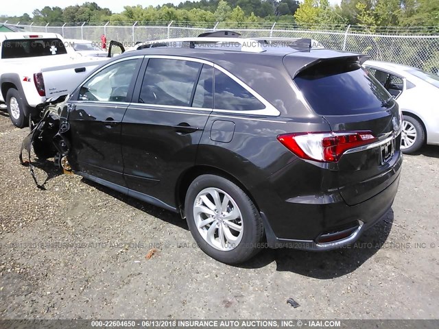 5J8TB3H50HL007518 - 2017 ACURA RDX TECHNOLOGY BROWN photo 3