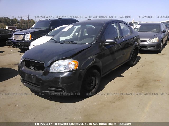 KL1TD5DE4AB058467 - 2010 CHEVROLET AVEO LS/LT 黑色 照片 2