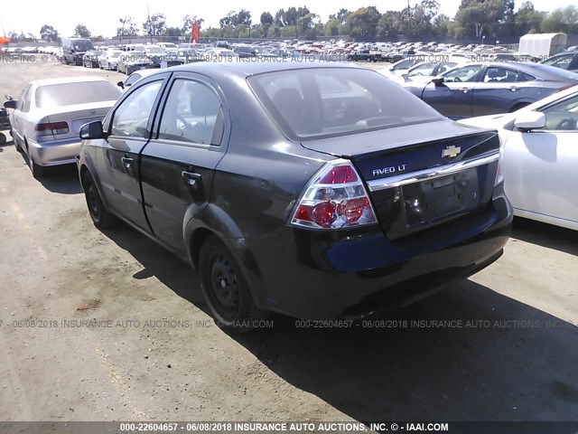 KL1TD5DE4AB058467 - 2010 CHEVROLET AVEO LS/LT 黑色 照片 3