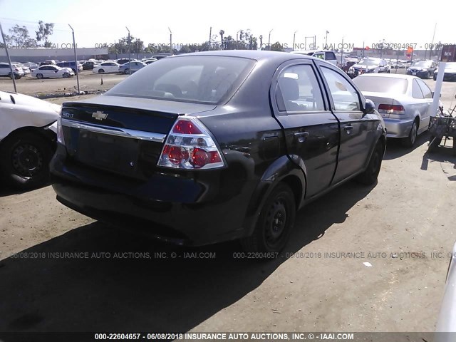 KL1TD5DE4AB058467 - 2010 CHEVROLET AVEO LS/LT 黑色 照片 4