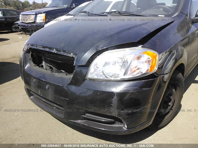 KL1TD5DE4AB058467 - 2010 CHEVROLET AVEO LS/LT 黑色 照片 6