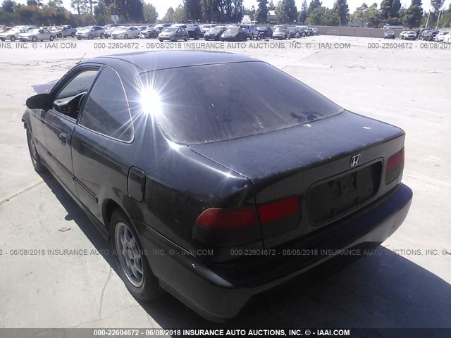 1HGEJ7122VL008037 - 1997 HONDA CIVIC HX BLACK photo 3