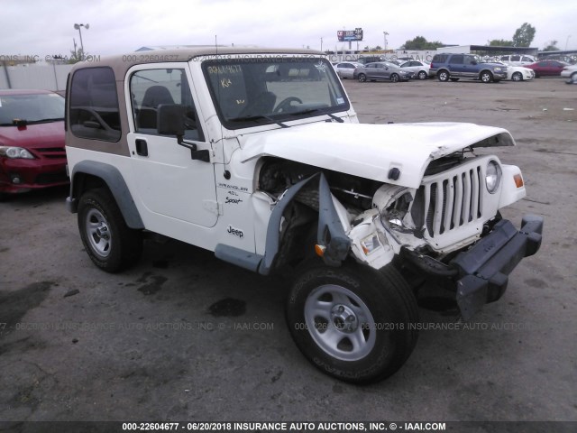 1J4FA49S4YP723138 - 2000 JEEP WRANGLER / TJ SPORT WHITE photo 1