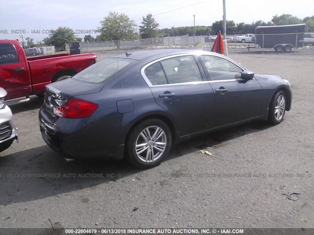 JN1CV6AR8DM759186 - 2013 INFINITI G37 GRAY photo 4