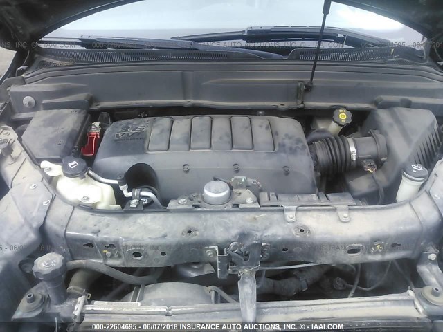 5GALVCED9AJ193385 - 2010 BUICK ENCLAVE CXL 黑色 照片 10