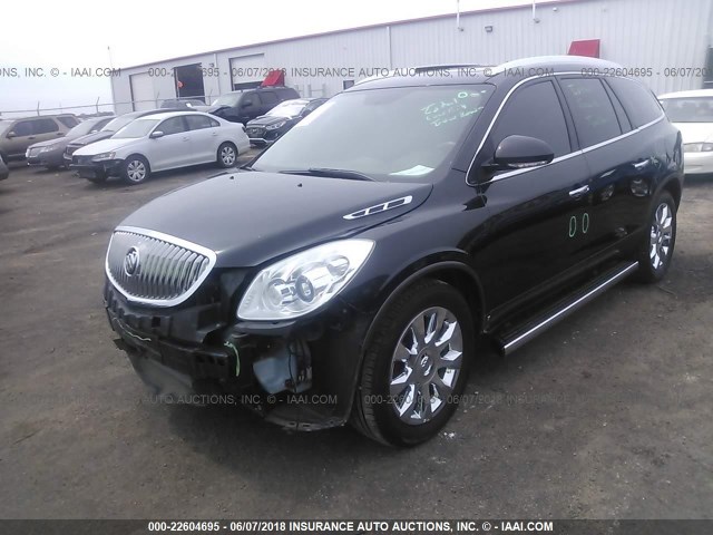 5GALVCED9AJ193385 - 2010 BUICK ENCLAVE CXL BLACK photo 2