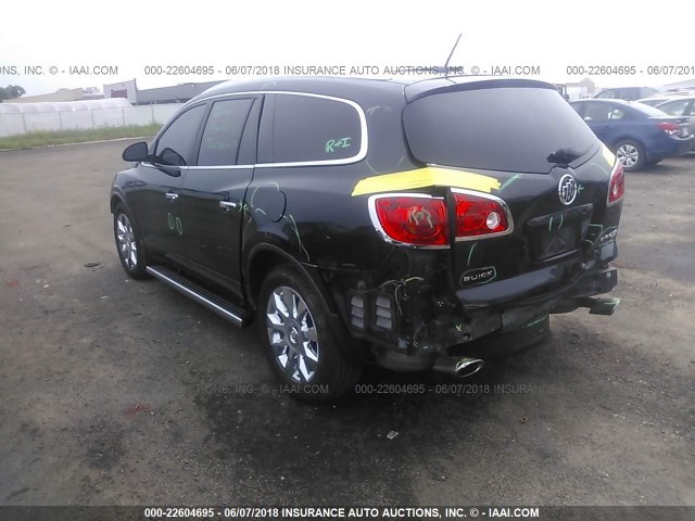 5GALVCED9AJ193385 - 2010 BUICK ENCLAVE CXL BLACK photo 3