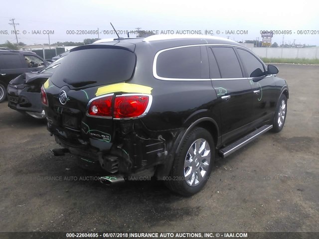 5GALVCED9AJ193385 - 2010 BUICK ENCLAVE CXL BLACK photo 4