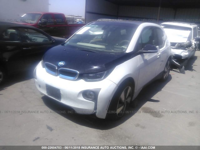 WBY1Z2C51FV287470 - 2015 BMW I3 BEV WHITE photo 2