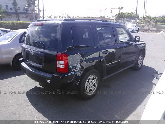 1J4NT1GA8AD638177 - 2010 JEEP PATRIOT SPORT BLACK photo 4