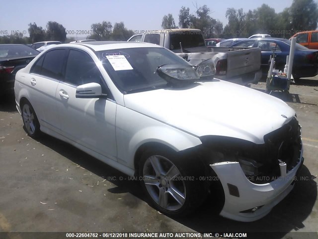 WDDGF5EB1AR098494 - 2010 MERCEDES-BENZ C 300 WHITE photo 1