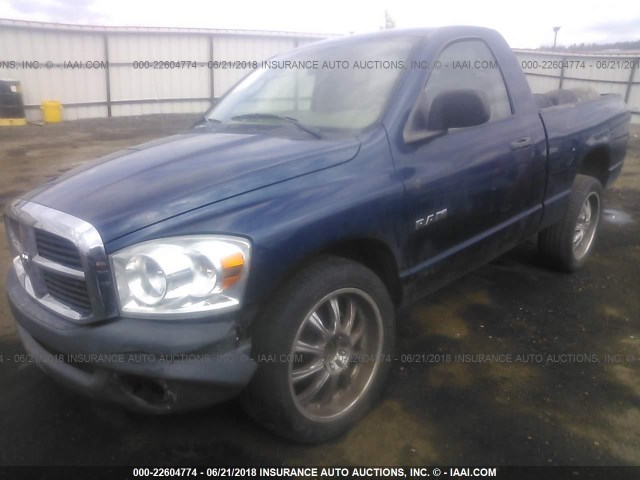 1D7HA16K18J209189 - 2008 DODGE RAM 1500 ST BLUE photo 2