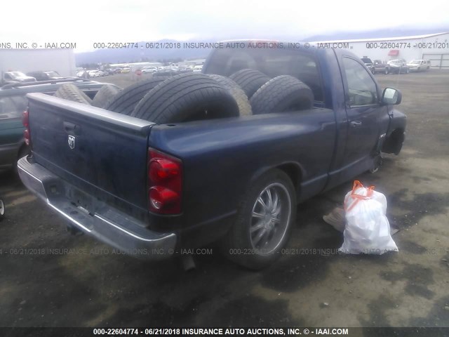 1D7HA16K18J209189 - 2008 DODGE RAM 1500 ST BLUE photo 4