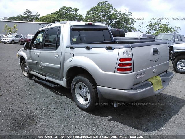 1FMZU67E42UC99953 - 2002 FORD EXPLORER SPORT TRAC  SILVER photo 3