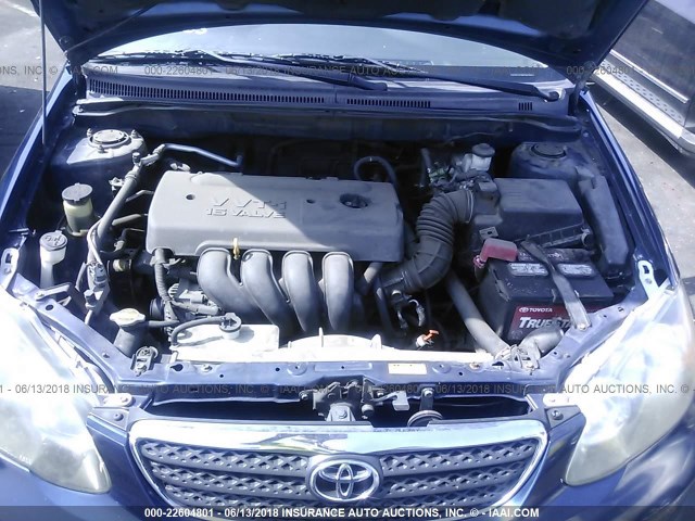 1NXBR32E35Z452707 - 2005 TOYOTA COROLLA CE/LE/S BLUE photo 10