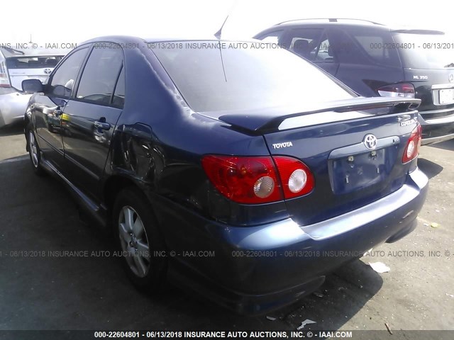 1NXBR32E35Z452707 - 2005 TOYOTA COROLLA CE/LE/S BLUE photo 3