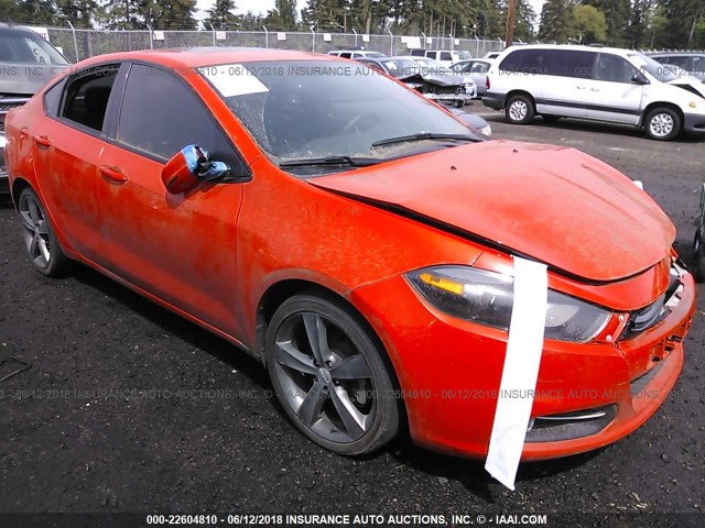 1C3CDFEB5FD242061 - 2015 DODGE DART GT ORANGE photo 1