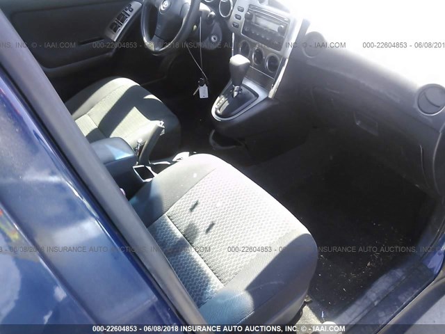 2T1KR32E55C479831 - 2005 TOYOTA COROLLA MATRIX XR Navy photo 5