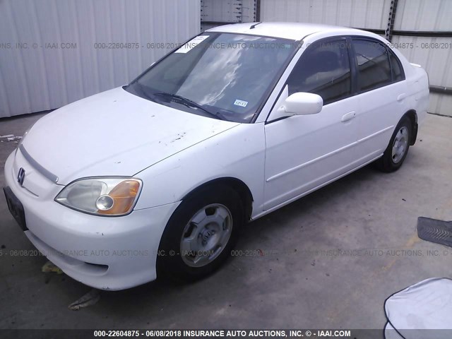 JHMES96663S009776 - 2003 HONDA CIVIC HYBRID WHITE photo 2