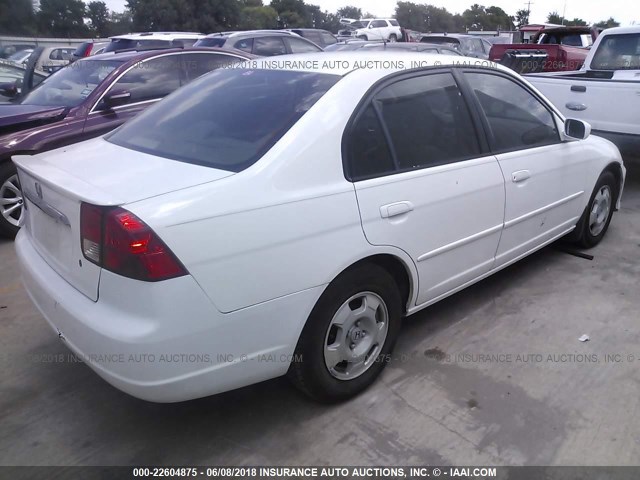 JHMES96663S009776 - 2003 HONDA CIVIC HYBRID WHITE photo 4