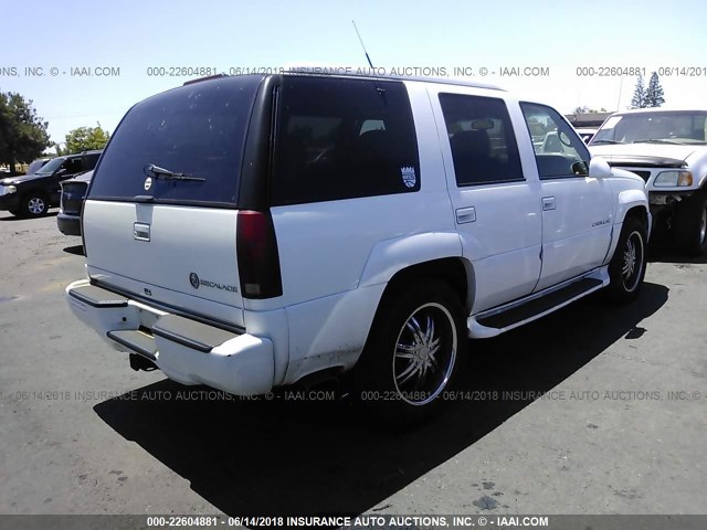 1GYEK13R4YR122989 - 2000 CADILLAC ESCALADE WHITE photo 4