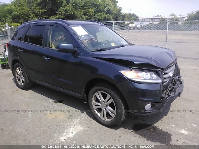 5XYZK4AG3CG108390 - 2012 HYUNDAI SANTA FE LIMITED GRAY photo 1