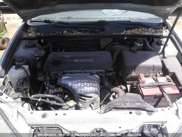 4T1BE30K14U280244 - 2004 TOYOTA CAMRY LE/XLE/SE ვერცხლისფერი ფოტო 10