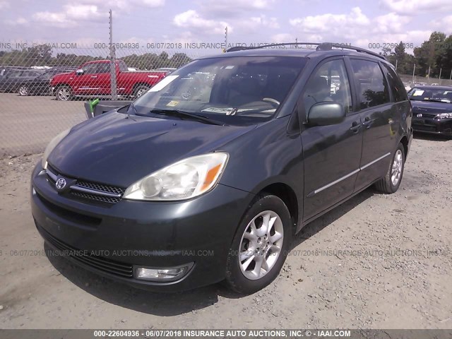 5TDZA22C55S355547 - 2005 TOYOTA SIENNA XLE/XLE LIMITED GREEN photo 2