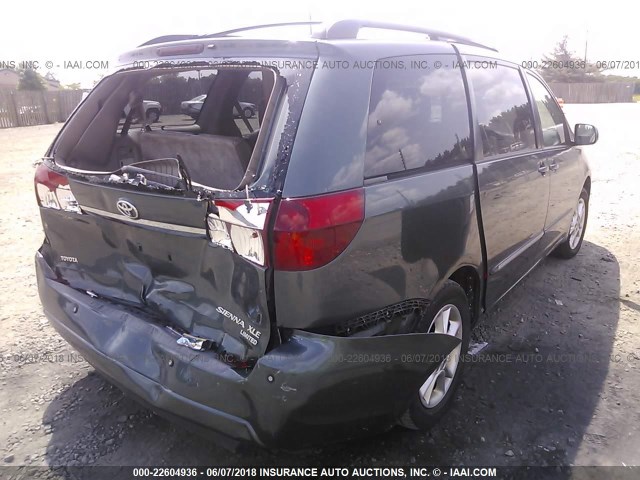 5TDZA22C55S355547 - 2005 TOYOTA SIENNA XLE/XLE LIMITED GREEN photo 4