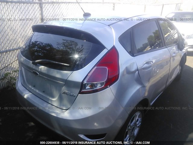 3FADP4EJ6EM151747 - 2014 FORD FIESTA SE SILVER photo 4