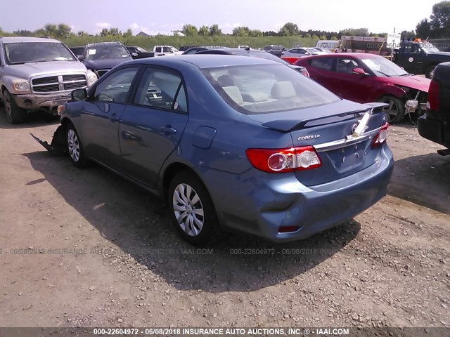 5YFBU4EE2CP053740 - 2012 TOYOTA COROLLA S/LE BLUE photo 3