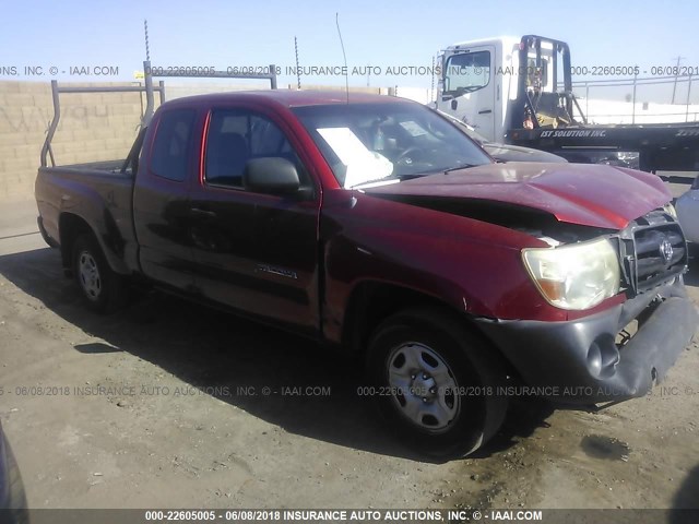 5TETX22N07Z456958 - 2007 TOYOTA TACOMA ACCESS CAB RED photo 1